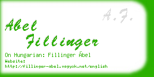 abel fillinger business card